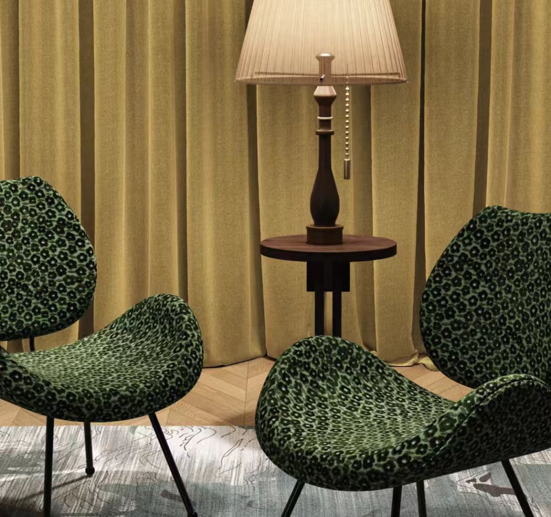 Högkvalitativ Jacquard Sammet Plum Blossom Mönster Sofftyg